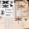 LZBRDY Summer Days Dragonfly and Bee Craft Stamps and Dies