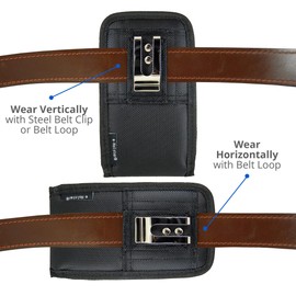 e-Holster Barcode Scanner Holster with Belt Clip and Belt Loop, Rugged Scanner Holder fits Zebra TC72, TC77, TC73, TC78, MC65, MC67, MC70, MC75, M60