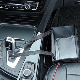 NC Oxford Foldable Car Garbage Can Hanging Trash Can Bin,Waterproof Multifuntional Car Organizer Wastebasket,Vehicle Accessory for Travel and Camping (Larger)