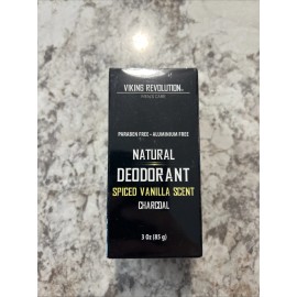 Viking Revolution Pure Natural Deodorant for Men with Spiced Vanilla Charcoal