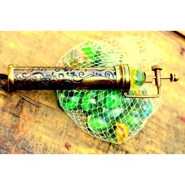 BRASSLICIOUS Vintage Brass Kaleidoscope Marble Eyepiece Handcrafted Kaleidoscope for Adult and Kids Just Twist The Marble Create Lots of Design Inside The Kaleidoscope