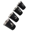 4pcs Camping Cups Black 350ml Outdoor Camping Portable Stainless Steel