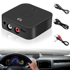 NFC Bluetooth 5.0 Empfänger, Bluetooth Audio Adapter für Stereoanlage, HiFi Wireless Audio Adapter Receiver mit 3.5mm AUX Cinch Buchse für Digitale Produkte mit Bluetooth/NFC-Funktion