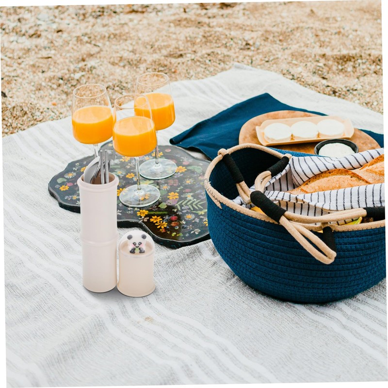 Gatuida 1 Set Set Bamboo Cutlery Set Serving Utensils Reusable