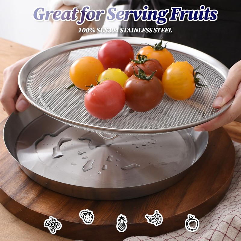 WAGENSTEIGER Stainless Steel Mesh Tray Set with Drip Pan, Air