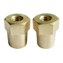 Adaptador de poste de terminal de batería hembra de latón de 3/8"-16 rosca (+/-), postes de carga de terminal de batería de amplificador para extensión de tornillo de 3/8", paquete de 2