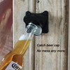 Luwanburg Black Magnetic Beer Bottle Opener Wall Mounted with Screws
