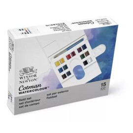 Winsor & Newton Acuarelas Cotman Set Compacto X 14 Colores En Pastilla