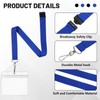 25-Pack Blue Breakaway Lanyards with Large Horizontal Waterproof Badge Holders,