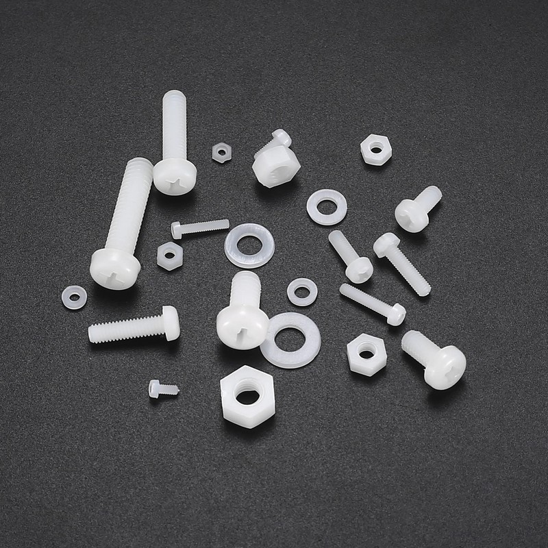 447 Pcs Nylon Plastic Hexagon Pan Head Round Head Screws
