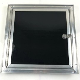 Challenger Door Black Fuel Door for ATV and Snowmobile Trailers - 14" x 14"