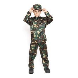 Jason Party Army Costume for Kids Soldier Costume Military Costumes for Boys-LWood-XL