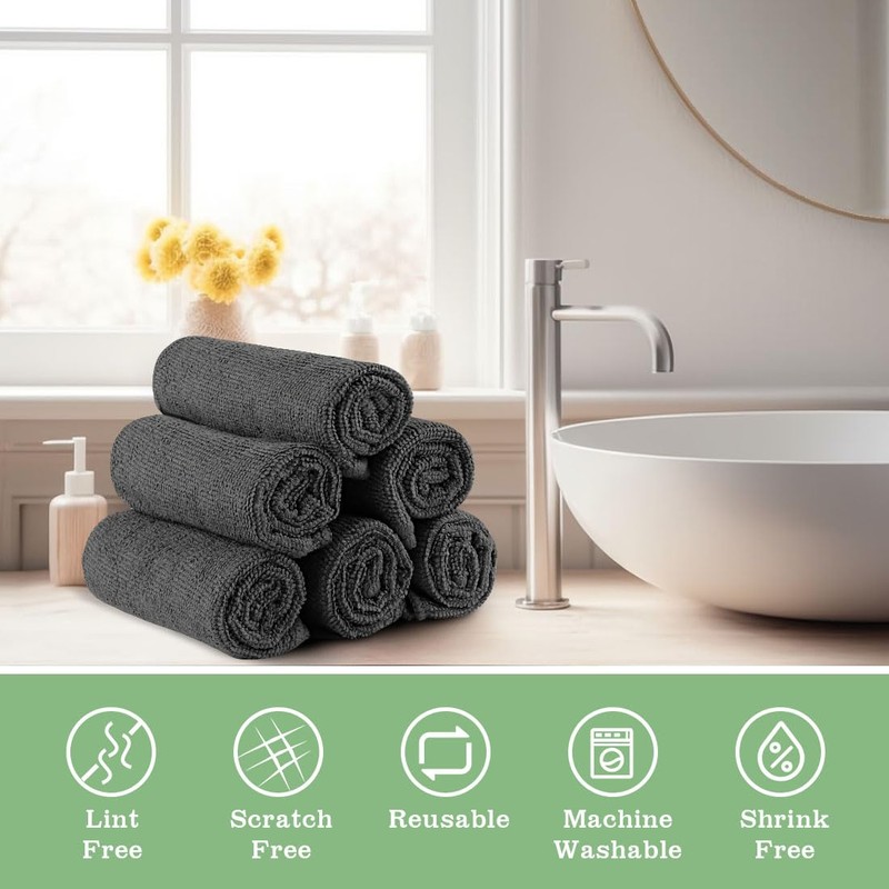 UNIMADE Washcloths Bulk - 100 Pack - Face Towels (12"