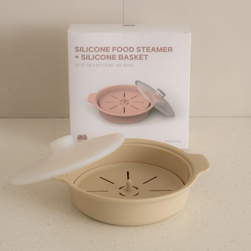 AGUARD Microwave Silicone Steamer for Baby Food, Made In Korea,