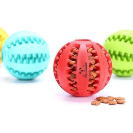 Pet's Playground Indestructible Yellow Ball - 7CM Treat Dispenser & Puzzle Toy for Dogs