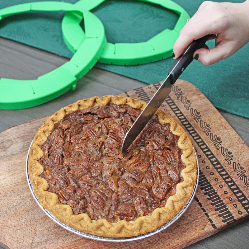 Cornucopia Brands Silicone Pie Crust Shields (2-Pack), Adjustable Pie Protectors,