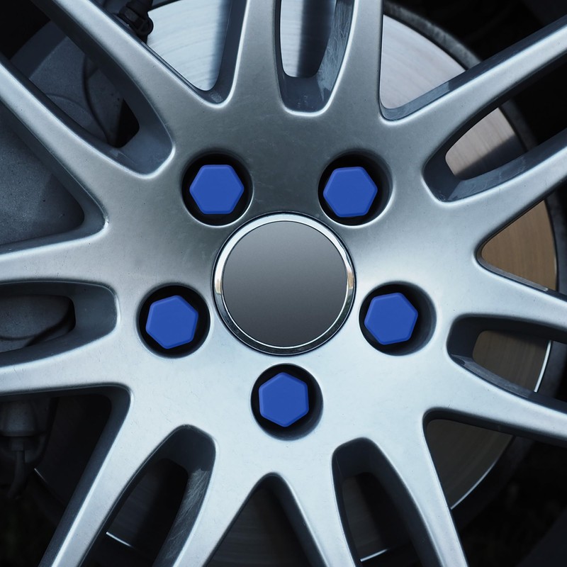 kwmobile Set of 20 Car Wheel Nuts Covers Compatible with