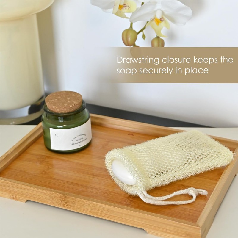 LICQIC 2 Pcs Sisal Soap Bag, Exfoliating Soap Bags for