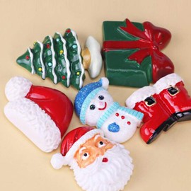 Cabilock Delicate 12 Pieces Christmas Element Magnetic Stickers Creative Cartoon Fridge Stickers Beautiful DIY Fridge Magnet Home Office Decoration (12 Styles)