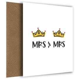 Congrats New Mrs & Mrs Wedding Day Card! Fun Wedding Card for Son, Grandson, Couple or in Law, Mrs & Mrs, Wedding Card