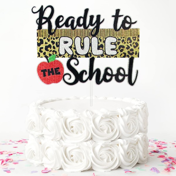 Ready to Rule the School - Decoración para tartas de graduación para maestros 2022, decoración para tartas de futuro profesor, decoración para pasteles de regreso a la escuela para niños