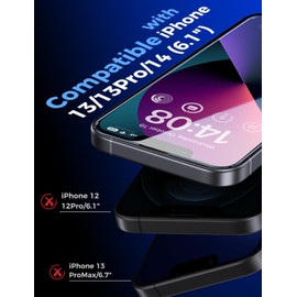 MAGIC JOHN 2 Pack for iPhone 13/14& iPhone 13 Pro 6.1 inch Tempered Glass Screen Protector, Auto Dust-Elimination, Bubble Free, HD Clear, Easy Installation