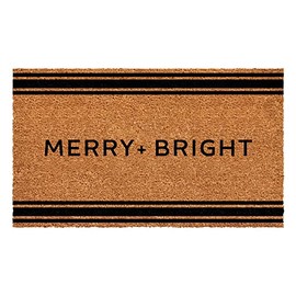Calloway Mills 109041729 French Stripe Merry + Bright Doormat 17" x 29"
