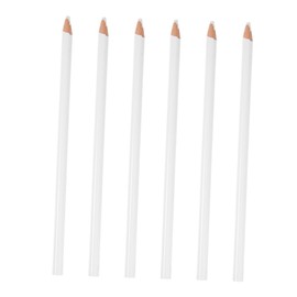NUOBESTY 6pcs White Drawing Pencils for Glass and Ceramic Marking Vivid Core Sewing Fabric Marking Pencils Easy to Cut Woodworking Marker Pens Versatile for Tailoring and Art Projects