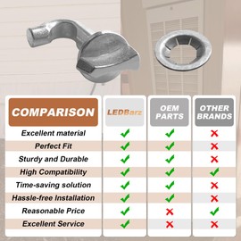 LEDBarz Furnace Door Latch 618107R for Nordyne Nortek Intertherm Miller Furnace Parts Replacement, Metal Door Pawl Latch Replace 632330R 606317