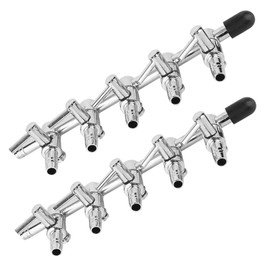 2 Pack Air Tube Branch 5 Branch Oxygen Branch Pipe Airflow Control Adjustable Aquarium Air Tube Air Pump Easy Installation Fish Tank Aeration Supplies Fittings