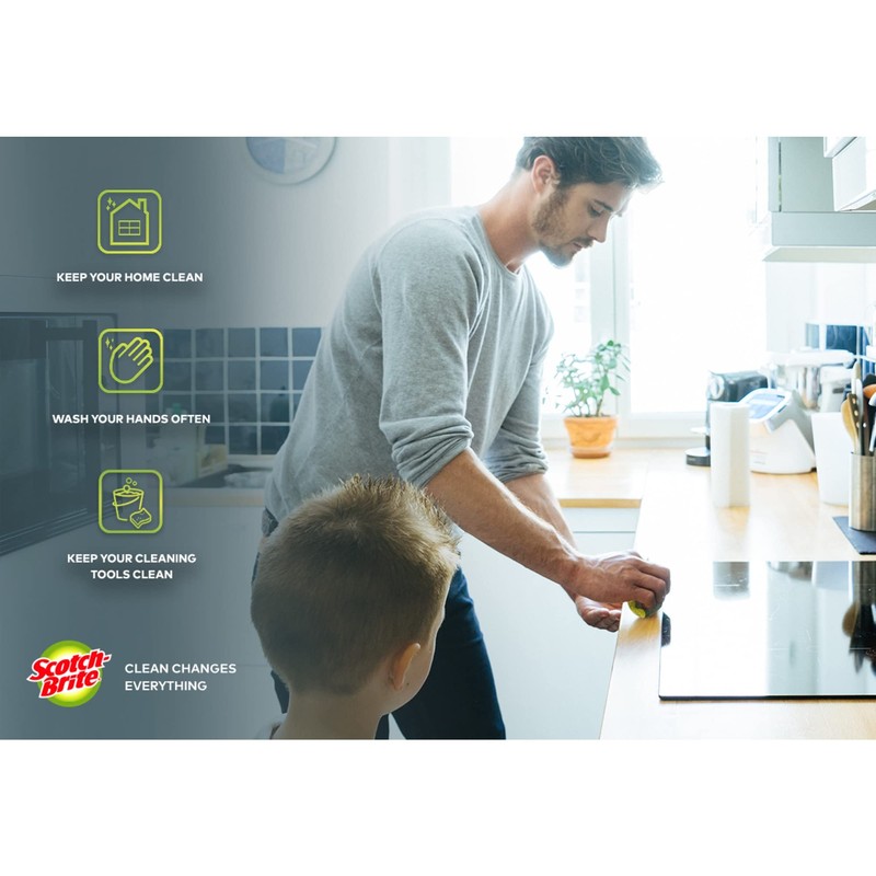 Scotch-Brite Heavy Duty Scrub Pads, 10 Scrubbing Pads, Great for