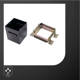 SLV 115151 AIXLIGHT PRO 1 FRAMELESS installation frame, incl. mounting kit, black, Steel, black, , ,