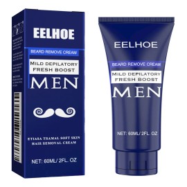 Crema Depiladora Para Barba Y Vello Facial Hombre Eelhoe 60m