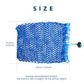 A1FISHER Mesh Bait Bags with Rubber Locker Crabbing Equipment for Crawfish Minnow Lobster Fishing Crab Traps Catfishing 1 Pack