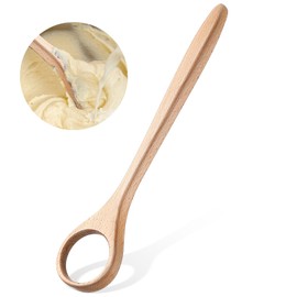 FoldTier 12 Inch Wooden Danish Dough Whisk Sourdough Whisk Dough Mixer Bread Whisking Tool for Mixing Sourdough Bread Baking Supplies for Pastries, Egg, Pizza(1 Pcs)