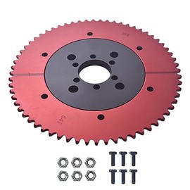 pinkhatcat #35 Chain 64T Split Sprocket with Adapter Universal for 80cc 105cc Monster Moto Go Kart Mini Bikes (Black)