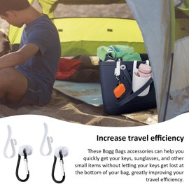 Tote Bag Key Holder - Exquisite Beach Bag Clip Tote Bag Cup Holder,Beach Bag Accessories Inserts, Tote Bag Hooks Set for Outdoor, South Bags, Keys, Sunglasses, Small Items