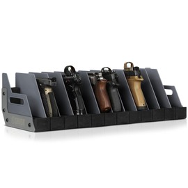 Savior Equipment Gun Pistol Revolver Firearm Handgun Rack Stand, Fit 12 of Most Long-Barreled Pistols, Cushioned Foam to Protect, Gun Safe Cabinet Storage Organizer Accessories