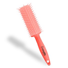 Casalfe Pro Curly Anti Pull Hair Brush for Curly/Rebel Hair Brush with Flexible Picks and Textured Nano Prevents Hair Breakage - Pink