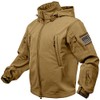 Rothco Special Ops Tactical Soft Shell Jacket with Patches Bundle