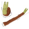 Snail Squeaky Dog Toys Polyester Teething Puzzle Interactive Puppy Chew