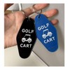 Lemua Golf Cart Keychain - Plastic Motel Style Key Ring