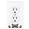 WIRESTER Duplex Outlet Cover Wall Plate/Switch Plate - Racoon Hands