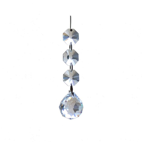 [ASFOUR Crystal] Sun Catcher, 3 Row 0.8 inches (20 mm) (Clear)