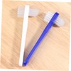 Baluue 4pcs Portable Double- Denture Cleaning Brush Lightweight Ergonomic Design