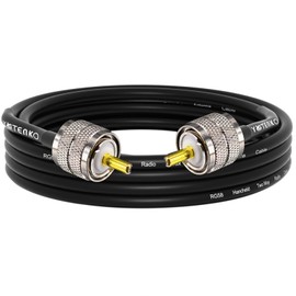 YOTENKO PL259 Coax Cable 10FT - RG58 Coaxial Cable UHF PL-259 Male to Male 50 Ohm for CB Radio, Ham Radio, SWR Meter, Antenna Analyzer