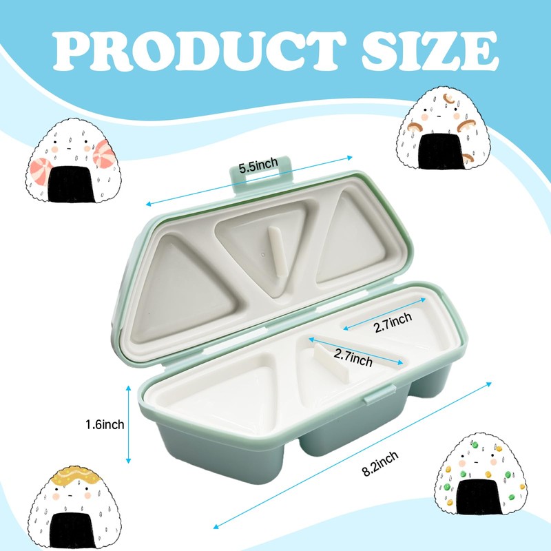 Onigiri Mold Triangle Rice Ball Mold Once Quickly Make 6pcs