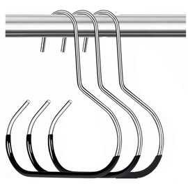 Doolitt Pack of 3 cap holders, large hooks for cap holder, baseball cap, scarves, handbags, towels, clothing, ties towels, wardrobe organisation (black)