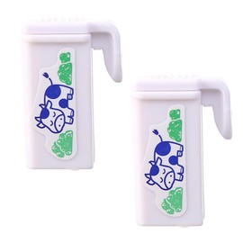 2pcs Milk Sealing Clips Milk Box Sealing Clips Food Bag Sealing Clips Telescopic Freshness Retention Clips Juice Beverage Carton Packaging Sealer (2pcs)