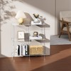 Acrylic Side Table Clear 3-Tier End Table for Living Room,